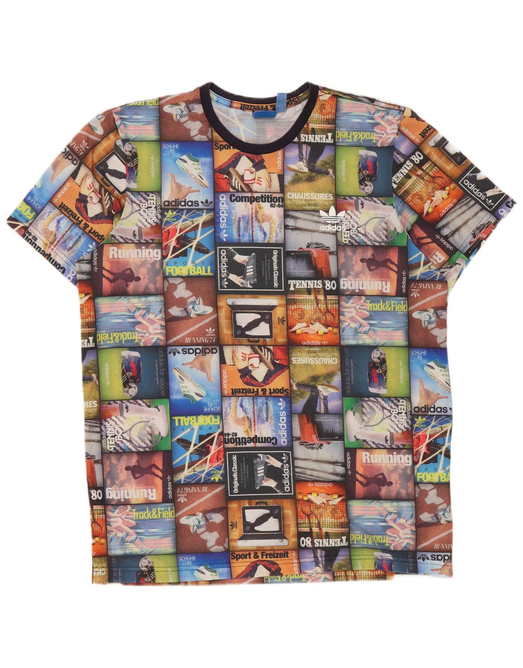 Adidas muška majica s grafičkim motivima, veliki raznobojni patchwork poliester
