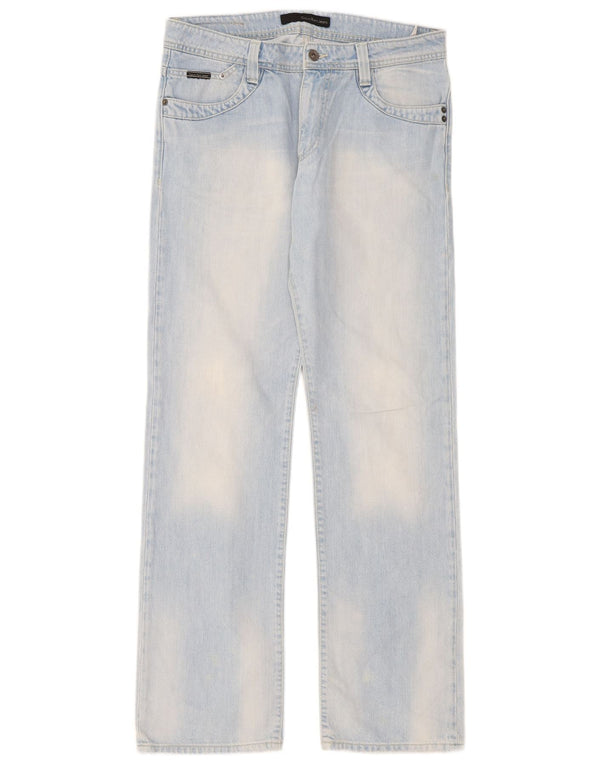 Calvin Klein Womens Straight Jeans W32 L34 Blue Cotton