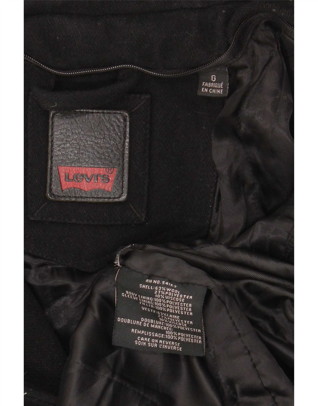 Levi's muška pomoćna jakna UK 40 velika crna vuna