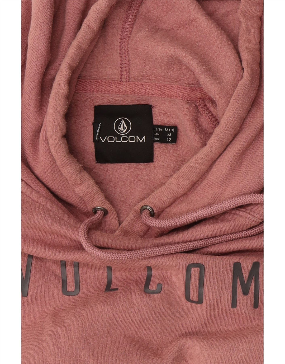VOLCOM Ženska majica s kapuljačom s kapuljačom UK 14 Srednje ružičasta