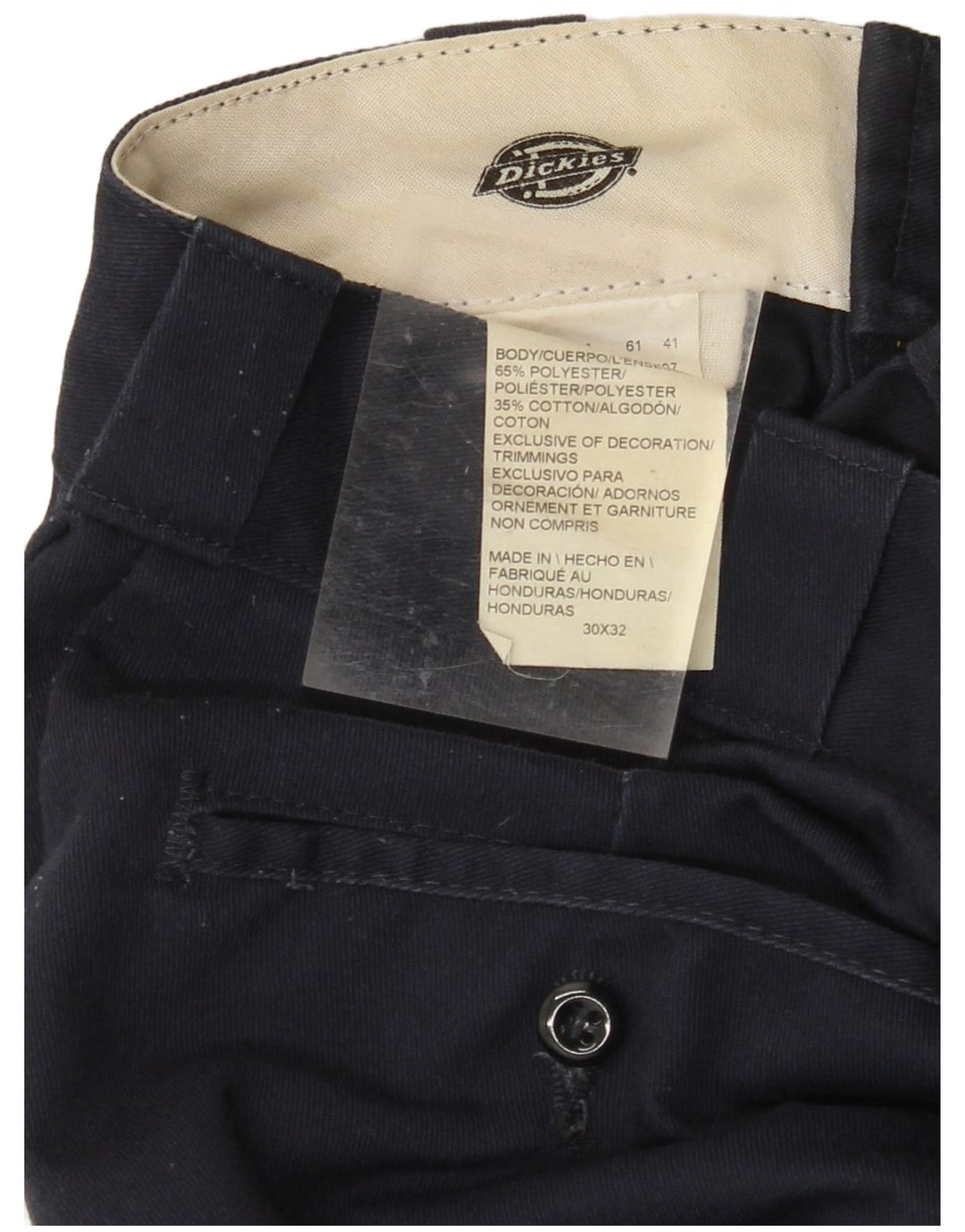 DICKIES Muške ravne chino hlače W30 L32 tamnoplavi poliester