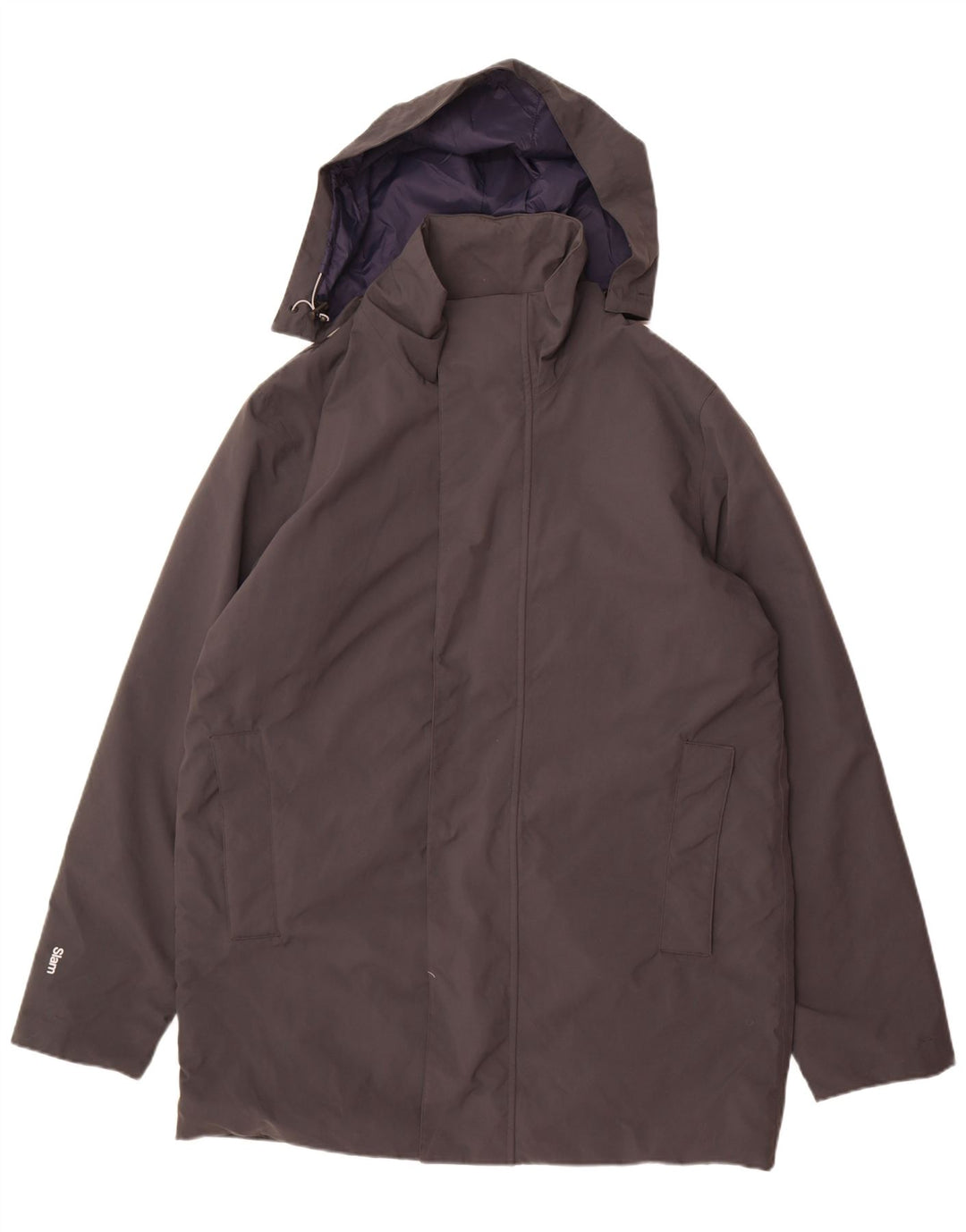 Slam muška podstavljena jakna s kapuljačom UK 42 XL sivi poliamid