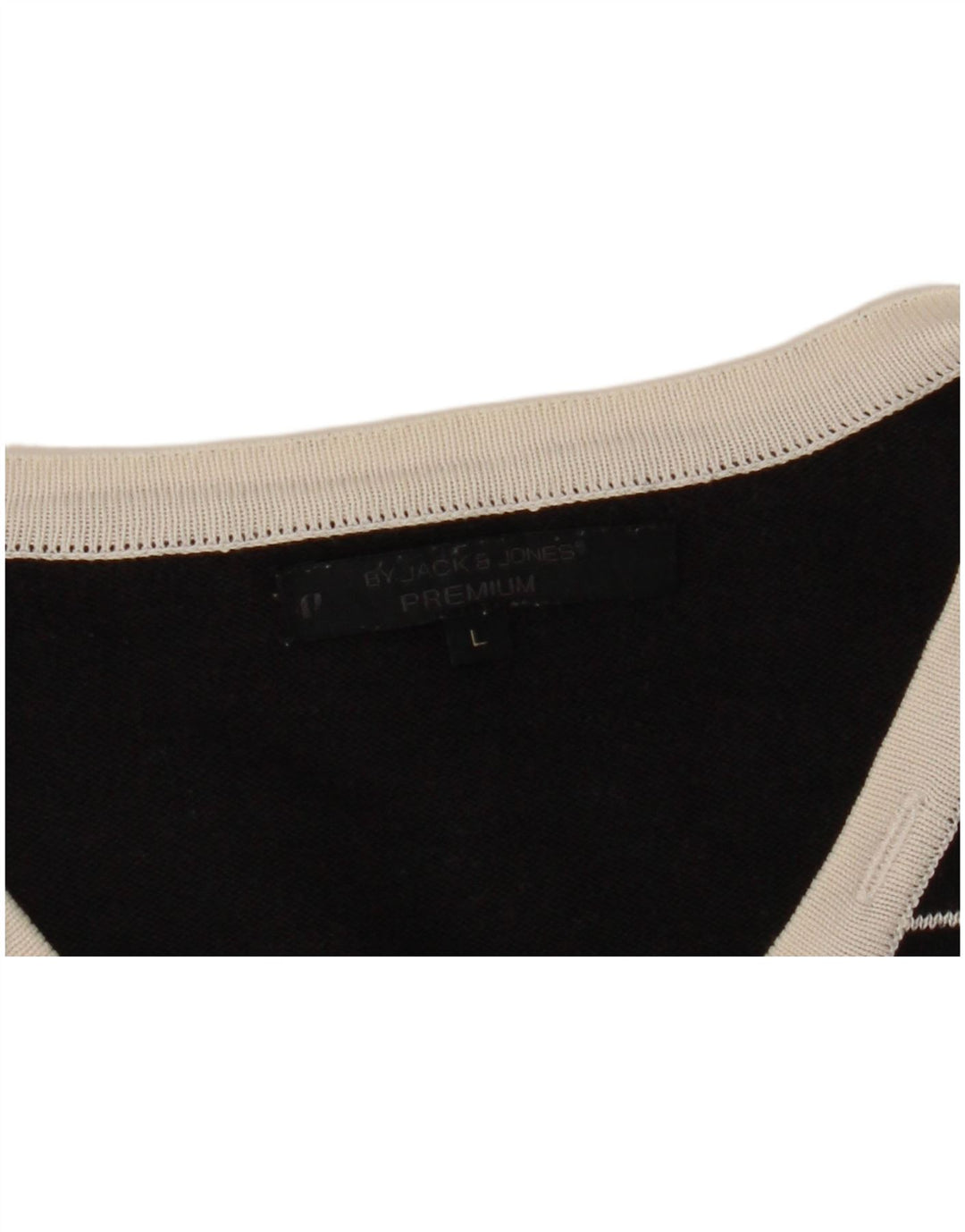 JACK & JONES Muški pulover s V-izrezom, velike crne pruge