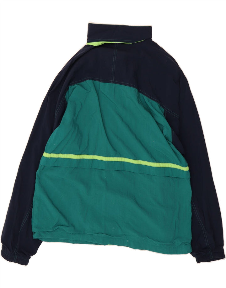 LOTTO Mens Rain Jacket UK 38 Medium Blue Colourblock Nylon Vintage Lotto and Second-Hand Lotto from Messina Hembry 