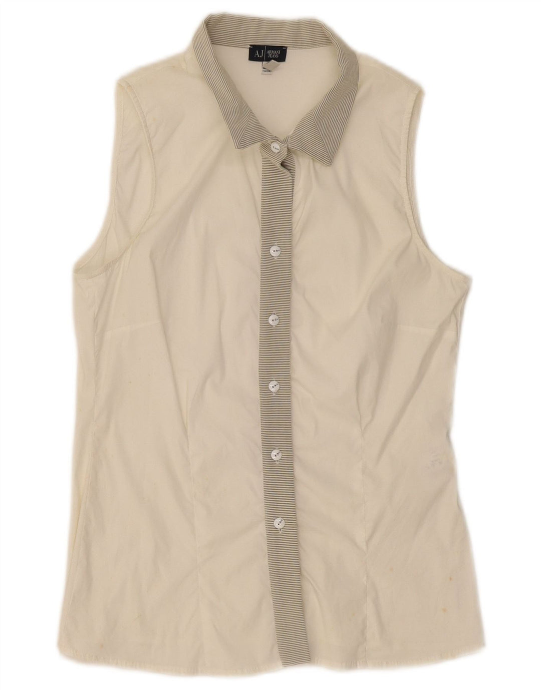 Armani Jeans ženska košulja bez rukava EU 42 srednje bijele pruge