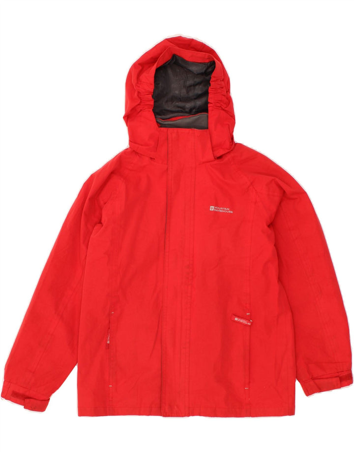 MOUNTAIN WAREHOUSE Boys Hooded Windbreaker Jacket 9-10 Years Red Polyester Vintage Mountain Warehouse and Second-Hand Mountain Warehouse from Messina Hembry 