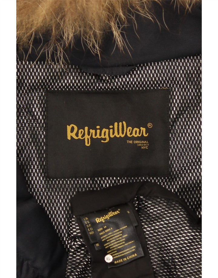 Refrigiwear ženska podstavljena jakna s kapuljačom UK 16 velika tamnoplava poliester