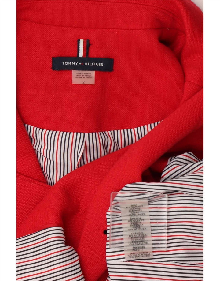 Tommy Hilfiger ženski sako s dvostrukim kopčanjem US 2 XS crveni poliester