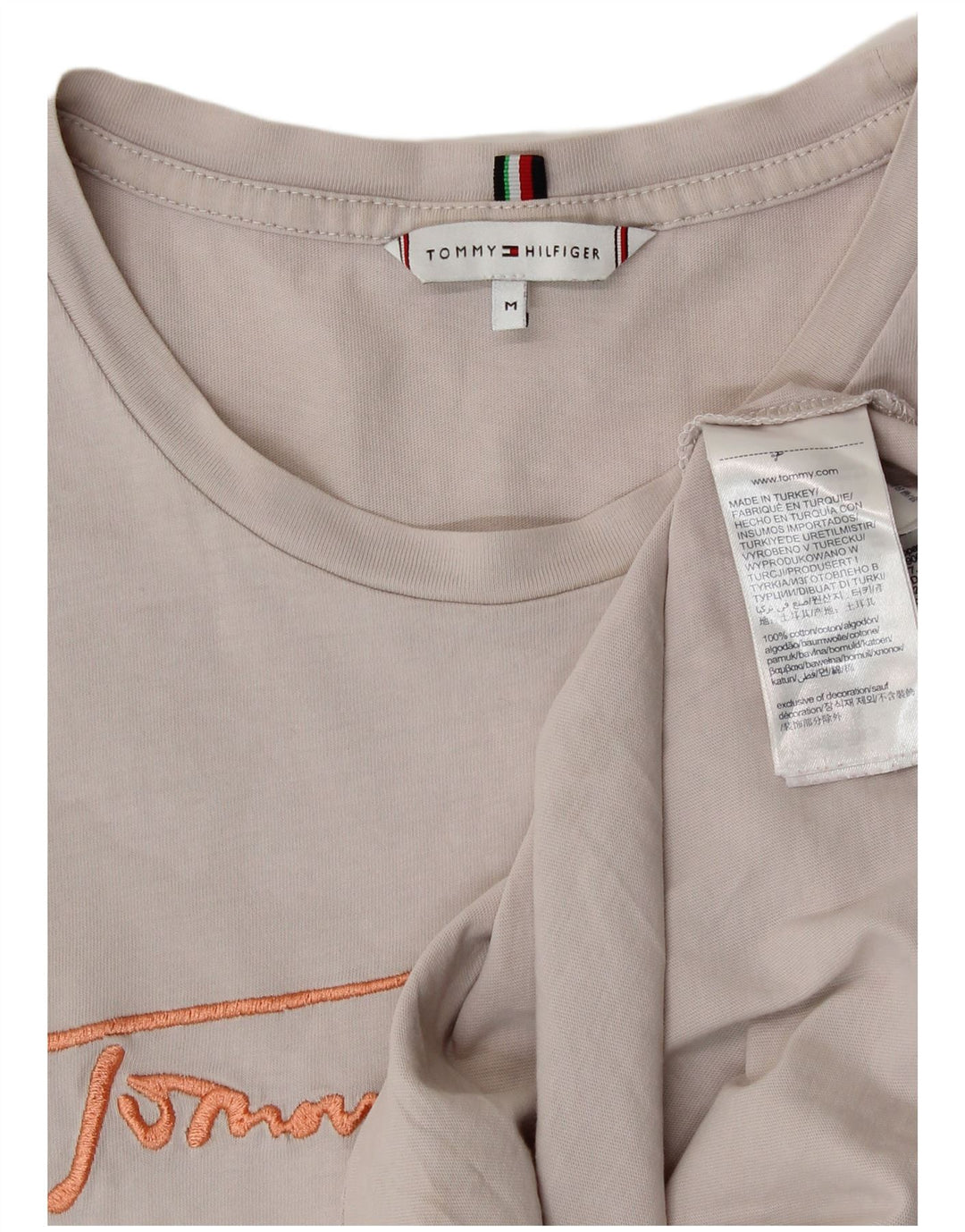 Tommy Hilfiger Ženska majica kratkih rukava s grafičkim motivima UK 14 srednje sivi pamuk