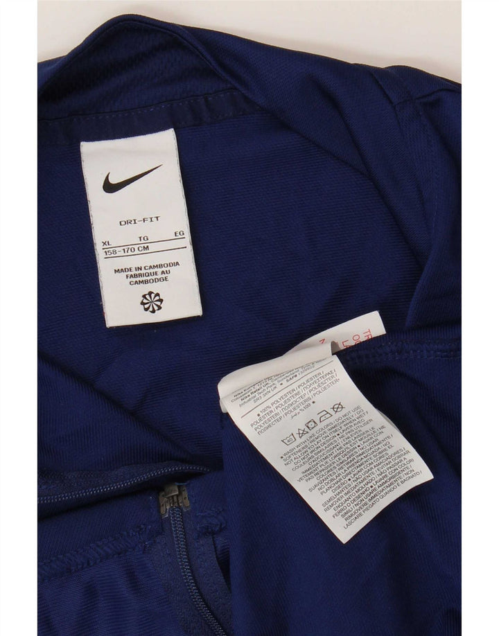 Nike Boys Trenirka Gornja jakna 12-13 godina XL mornarsko plava poliester