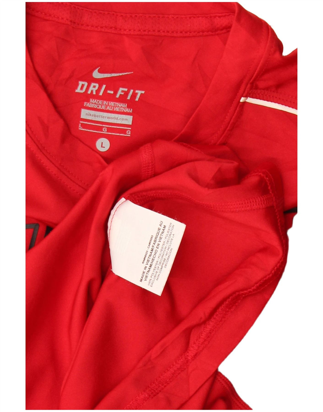 Nike Ženska Dri Fit Graphic majica dugih rukava UK 16 Veliki crveni poliester