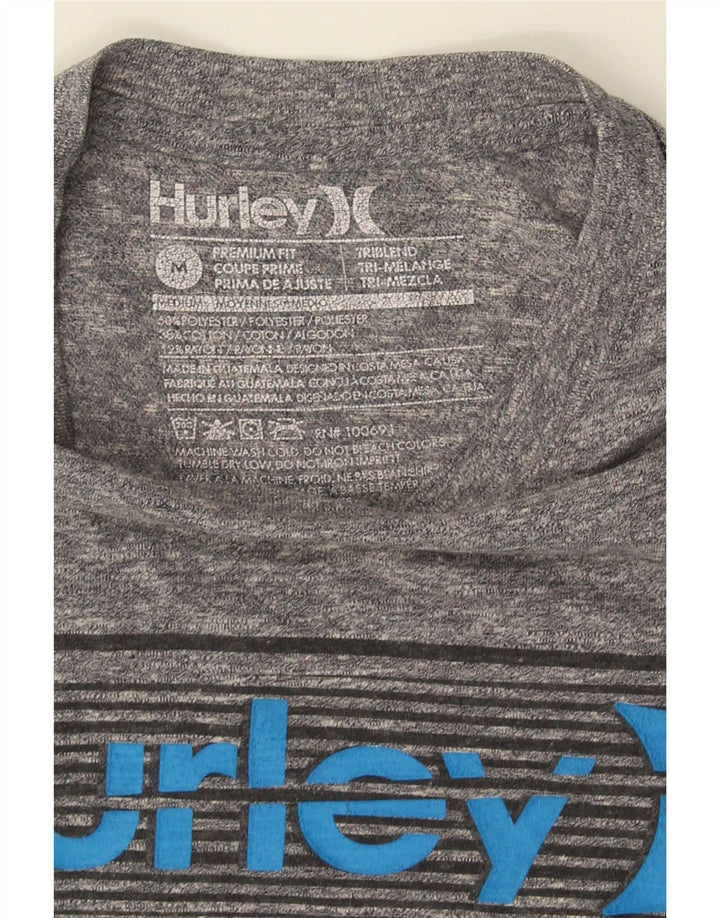 Muška majica kratkih rukava Hurley Premium Fit s grafičkim motivima, srednje sivi flekasti poliester
