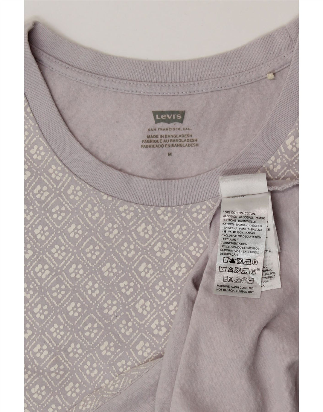 Levi's ženska majica kratkih rukava s grafičkim motivima UK 14 srednje lila, geometrijski pamuk
