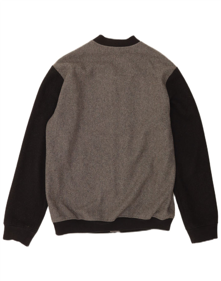 Gianni Lupo muška bomber jakna UK 40 Large Grey Colourblock Wool