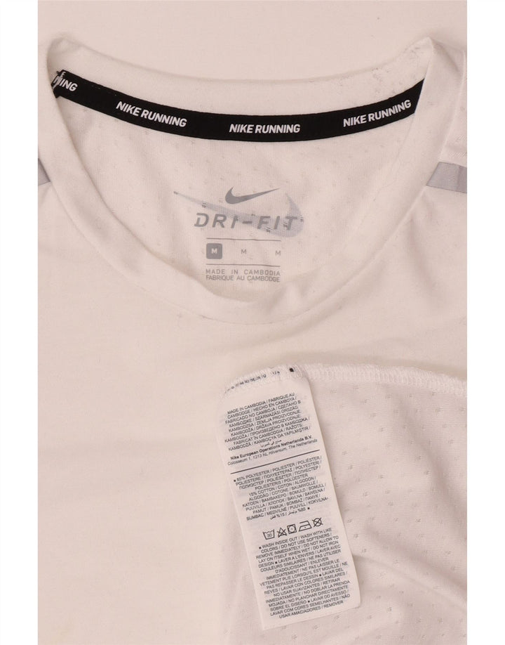 Nike Dri Fit Graphic T-Shirt Top srednji bijeli poliester