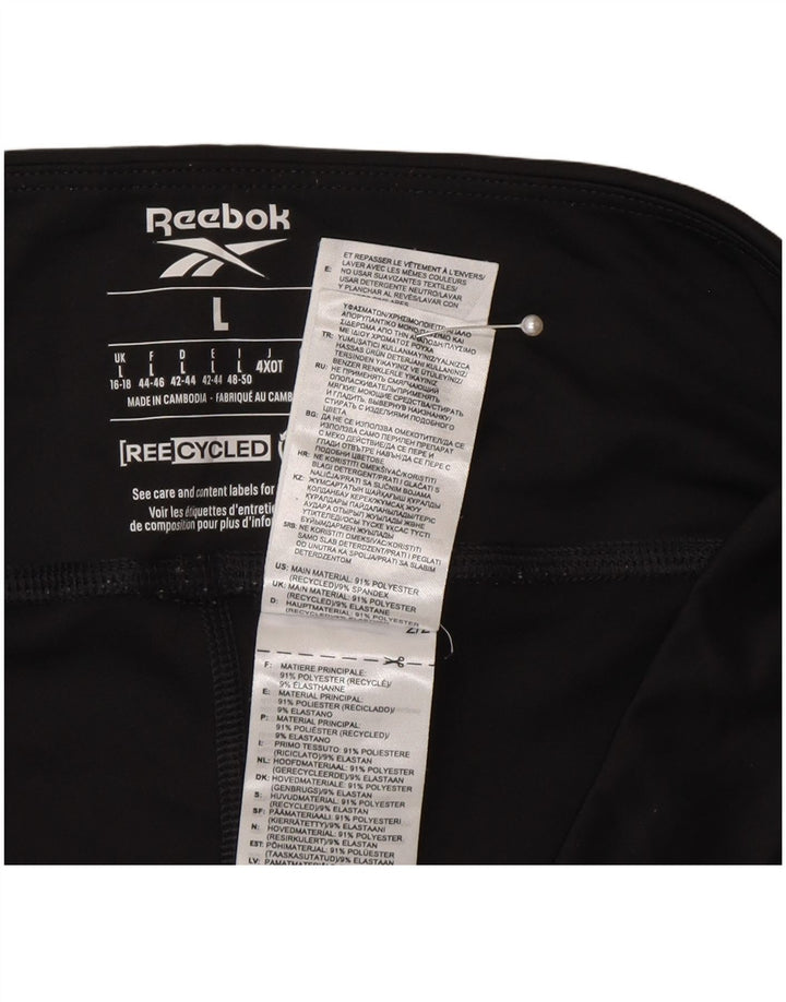 Reebok ženske Capri tajice UK 16/18 veliki sivi poliester