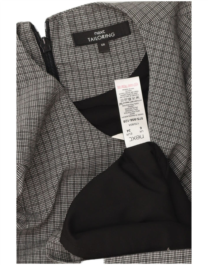 Sljedeća Ženska plašt haljina UK 6 XS Siva Houndstooth
