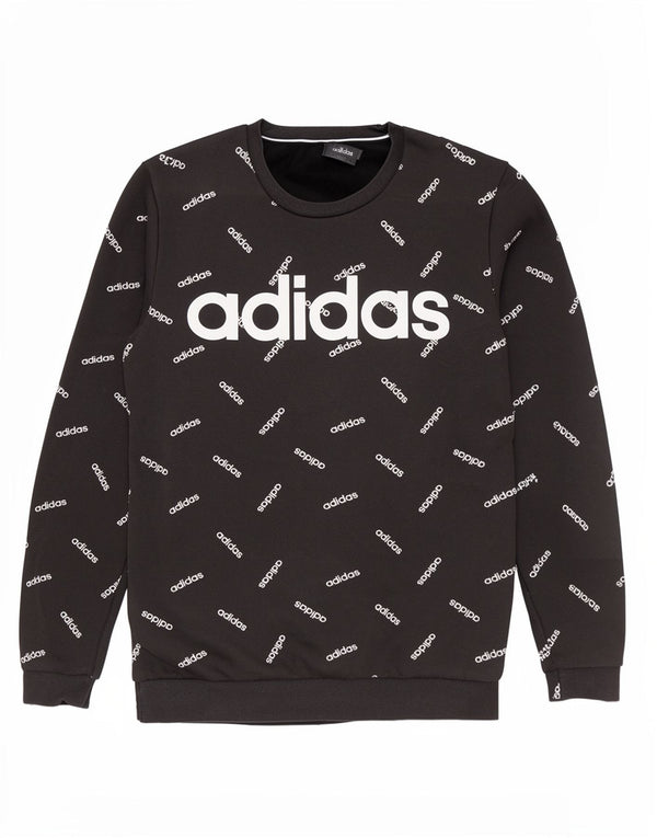 Adidas muška trenirka s grafičkim motivima Srednji crni pamuk
