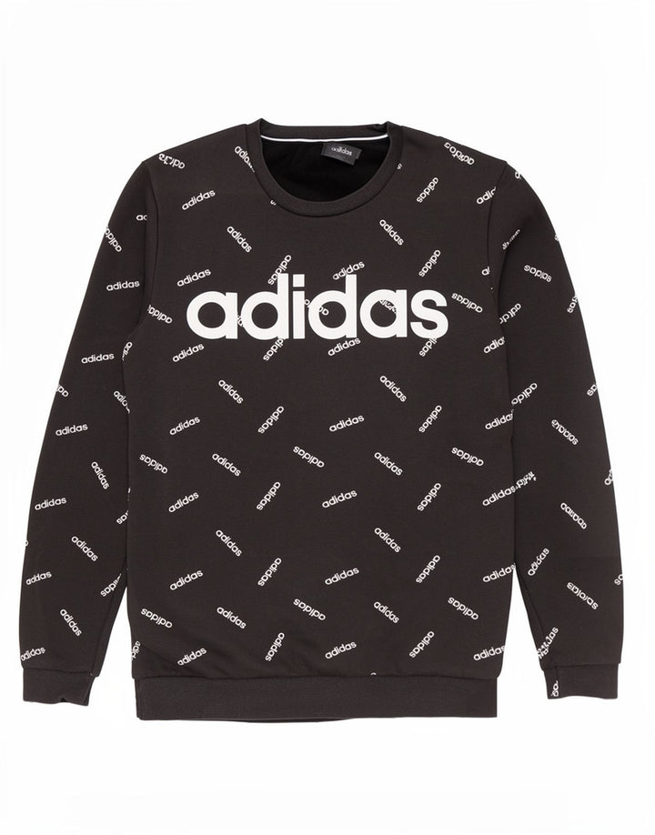 Adidas muška trenirka s grafičkim motivima Srednji crni pamuk