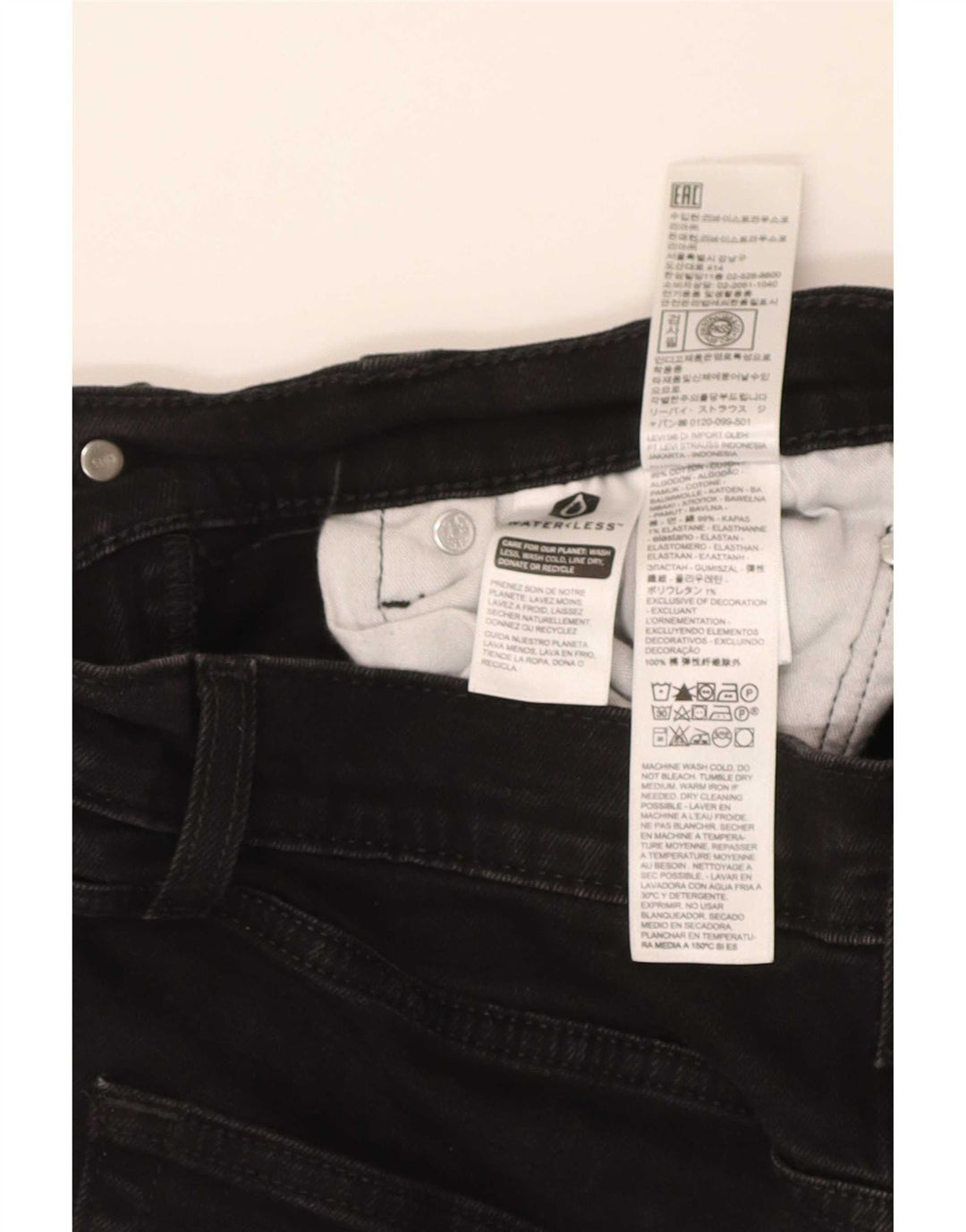 Levi's muške 512 uske traperice W32 L30 crni pamuk