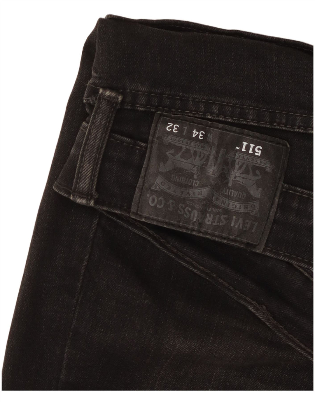 Levi's muške 511 uske traperice W34 L32 crni pamuk