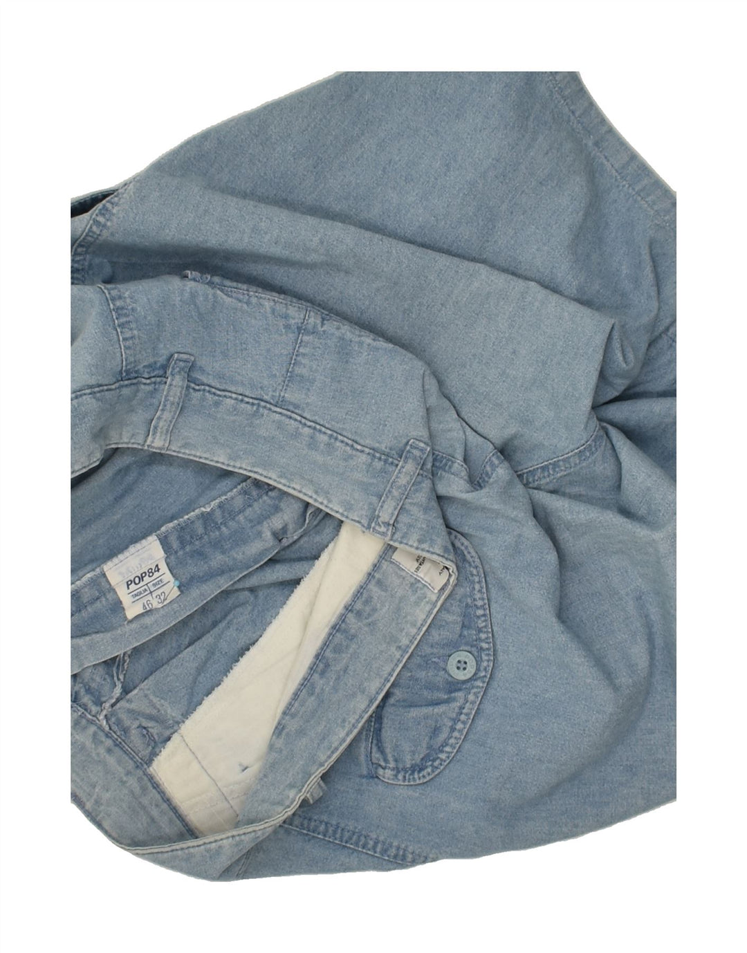 POP 84 Womens Chino Shorts W32 Medium Blue Cotton Vintage POP 84 and Second-Hand POP 84 from Messina Hembry 