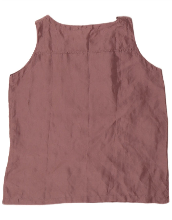 Novi brzi ženski gornji dio bluze bez rukava IT 48 XL Bordo svila