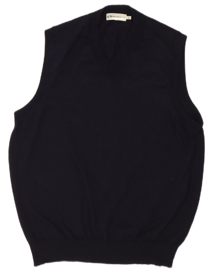 Vintage muški prsluk/tank top, velika veličina, tamnoplava, poliakrilik