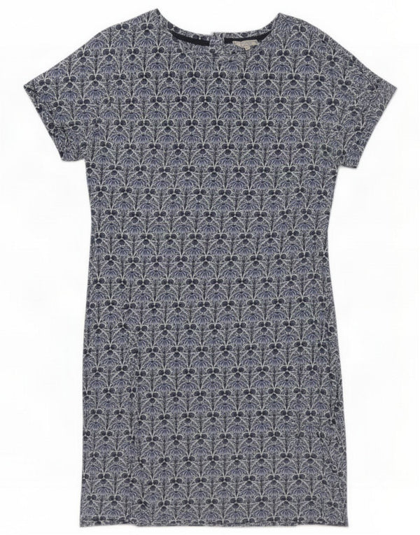 Fat Face Womens Shift Dress UK 8 Small Navy Blue Floral Cotton