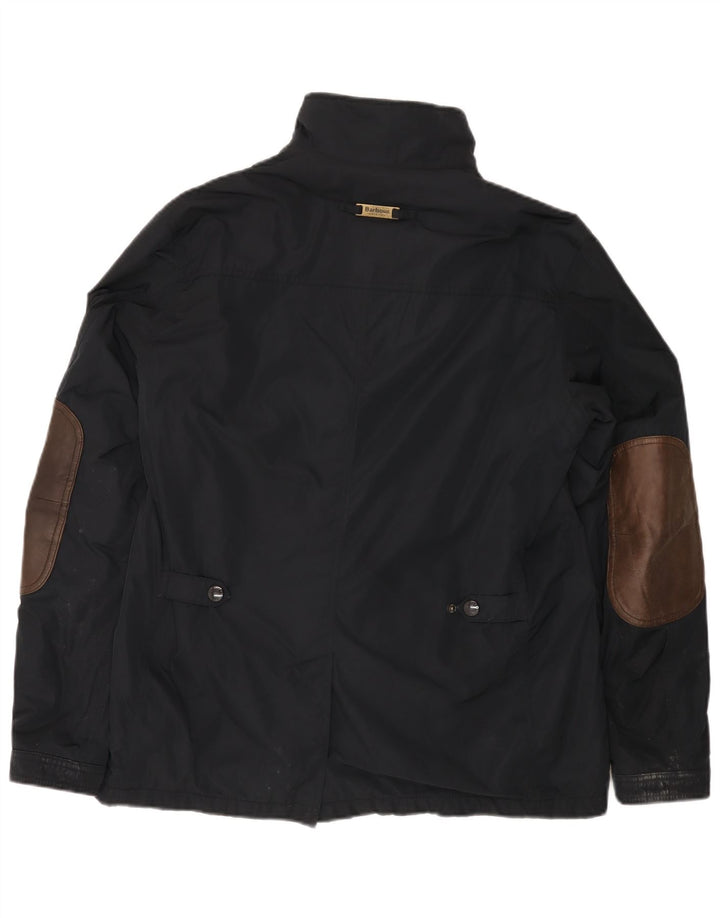 BARBOUR Muška pomoćna jakna UK 40 veliki crni poliester