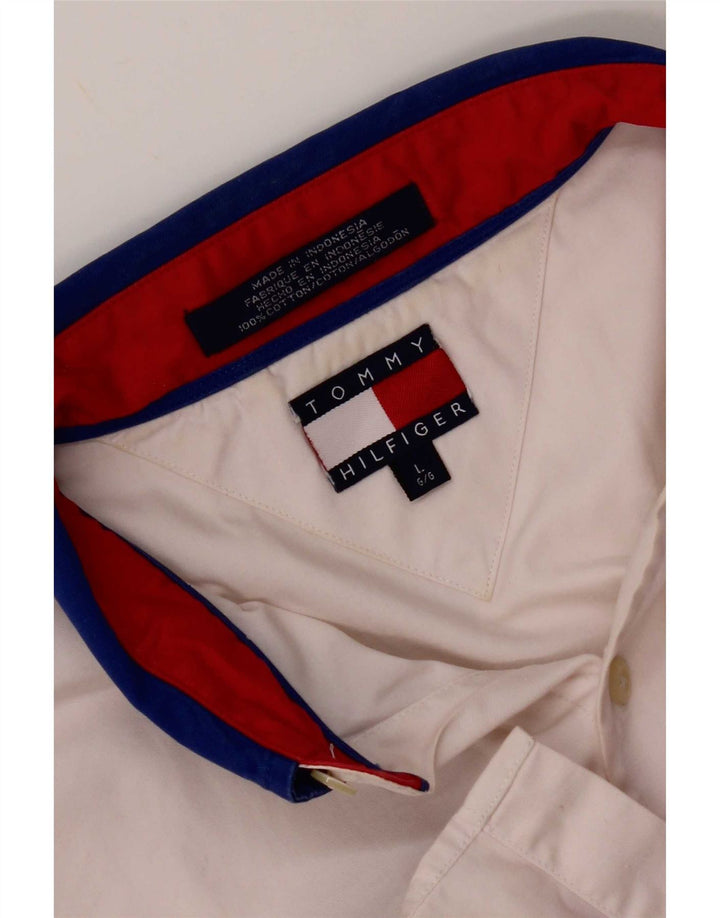 Tommy Hilfiger muška košulja, veliki bijeli pamuk u blokovima boja