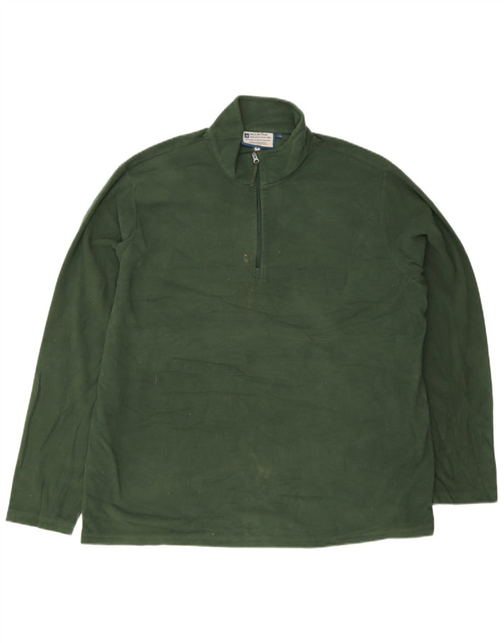 Mountain Warehouse muški džemper od flisa s patentnim izrezom 2XL zeleni poliester