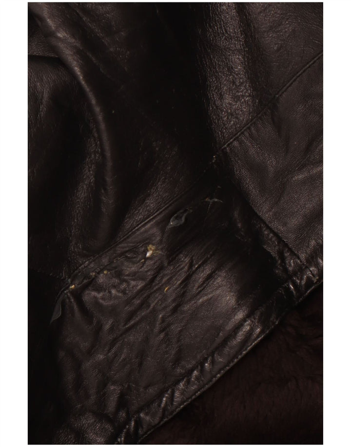 VINTAGE muški kaput s dvostrukim kopčanjem UK 40 veliki crni