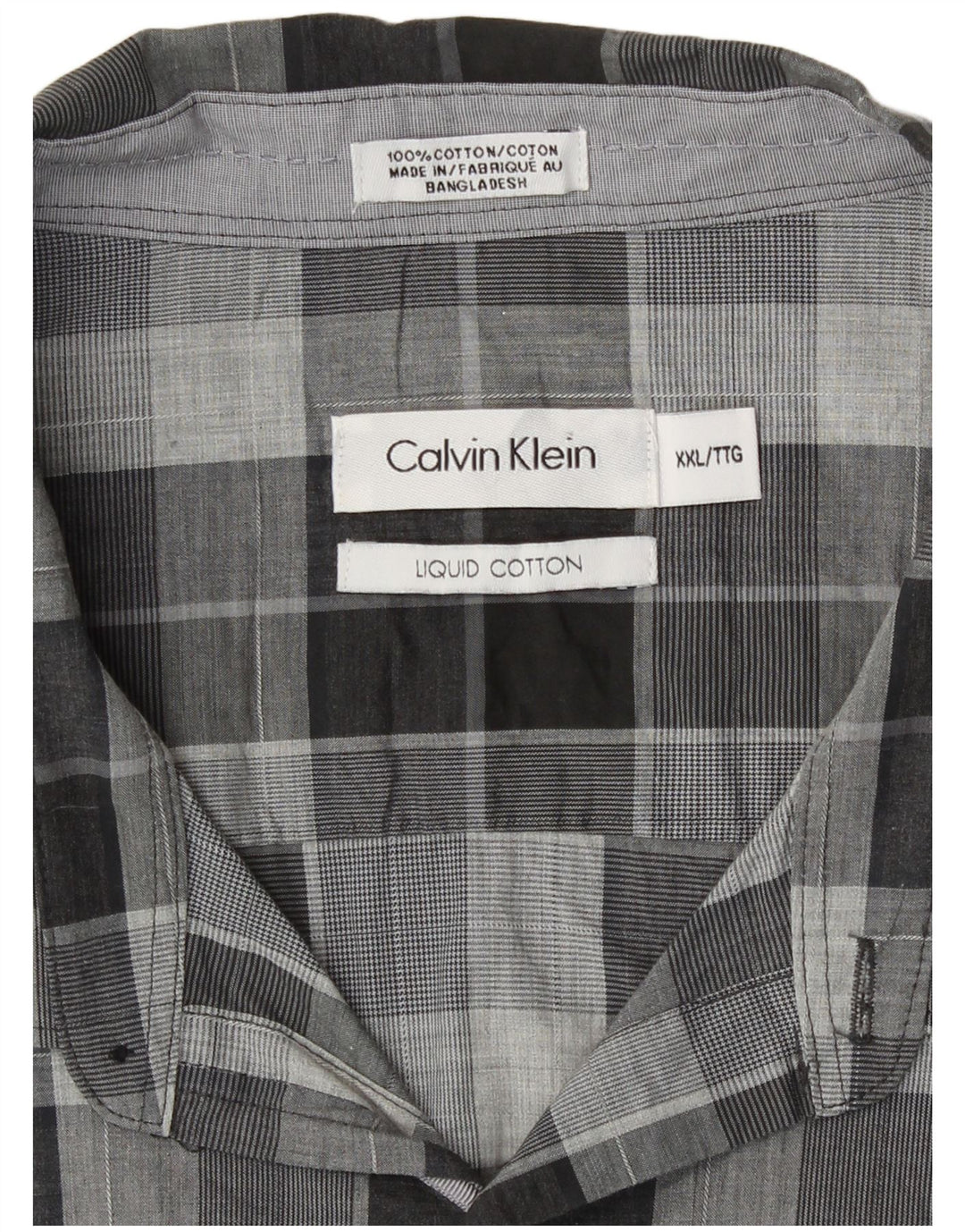 Calvin Klein muška košulja 2XL sivi karirani pamuk