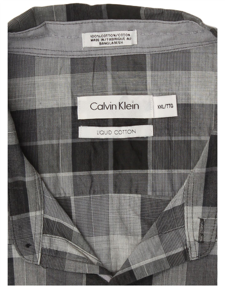 Calvin Klein muška košulja 2XL sivi karirani pamuk