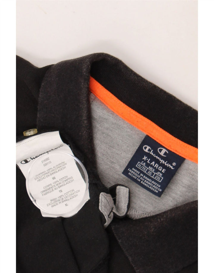 CHAMPION Muška polo majica XL crni pamuk