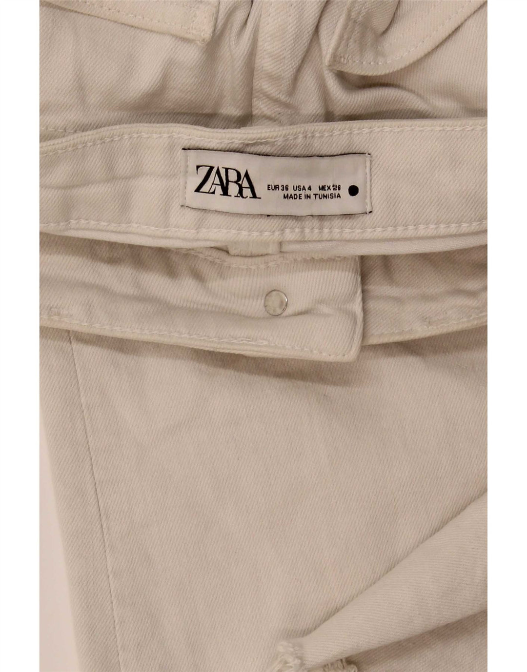 Ženske traperice Zara Bootcut EU 36 XS W26 L28 Off White