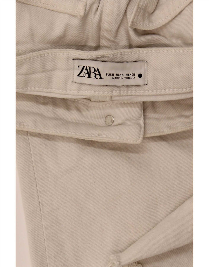Ženske traperice Zara Bootcut EU 36 XS W26 L28 Off White