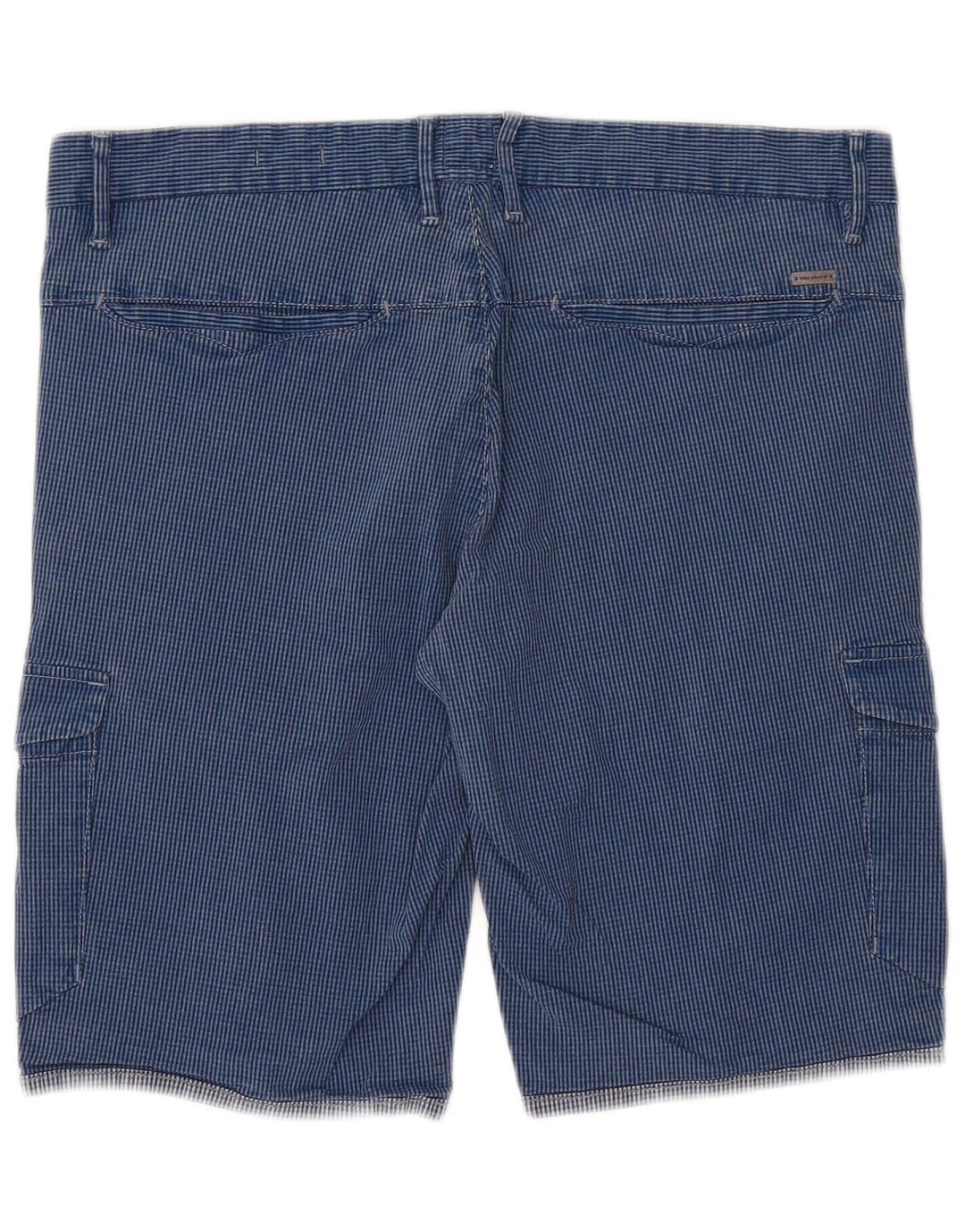 Muške kargo kratke hlače Hugo Boss EU 48 srednje veličine W34 plavi pamuk od ginghama