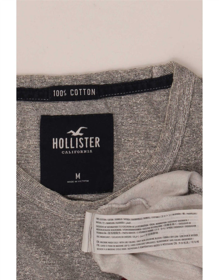 Hollister muška grafička majica kratkih rukava srednje sivi pamuk