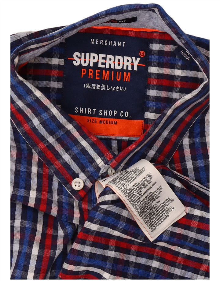 SUPERDRY muška košulja kratkih rukava standardnog kroja srednje plave pamučne boje