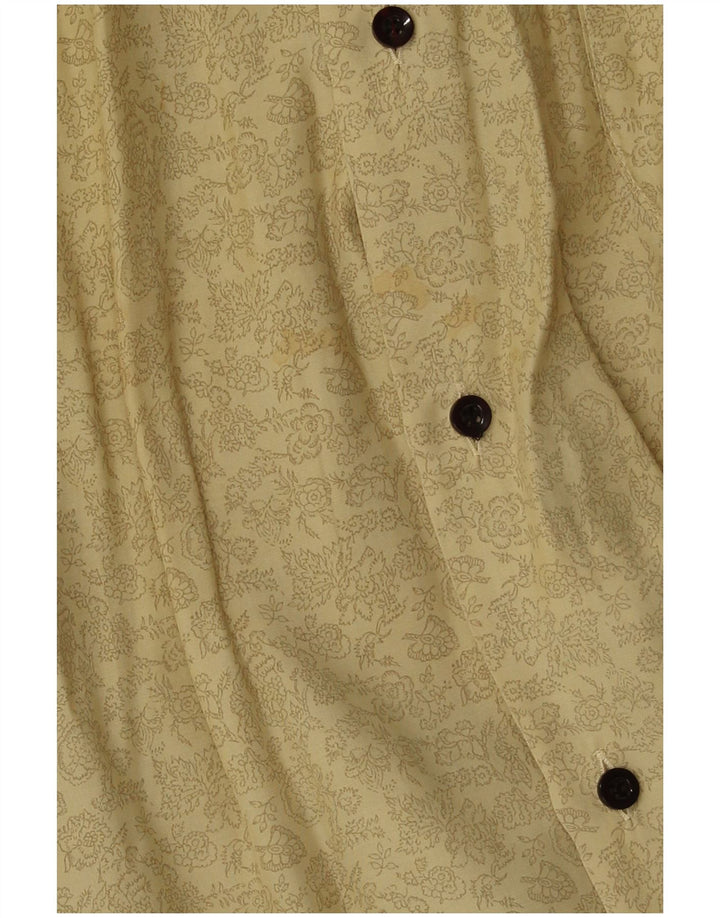 Mac Fashion muška široka košulja kratkih rukava Mala bež cvjetna viskoza