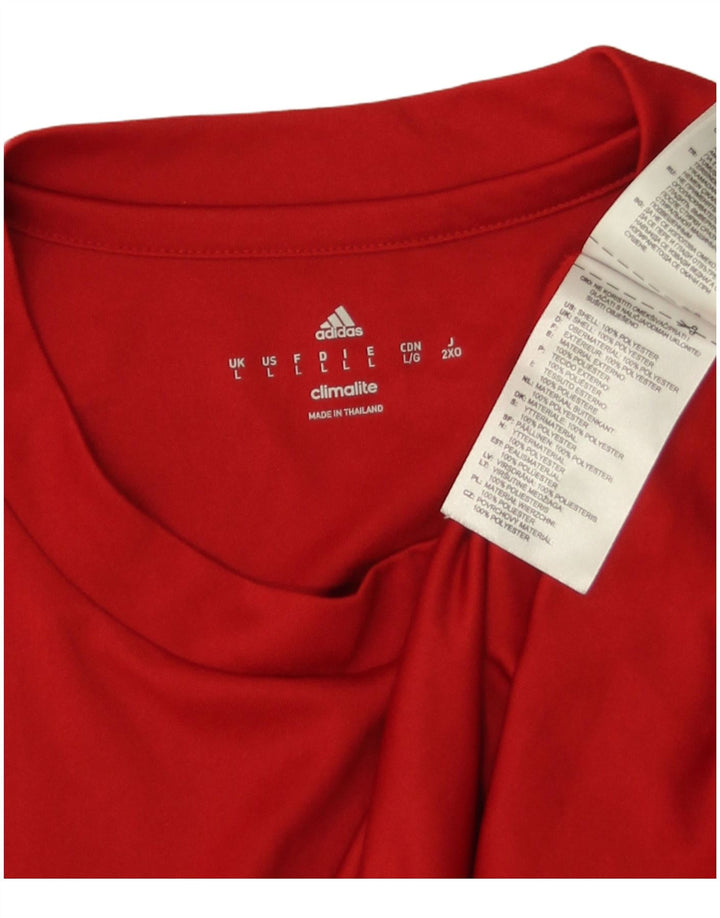 Adidas muška majica Climalite, veliki crveni poliester