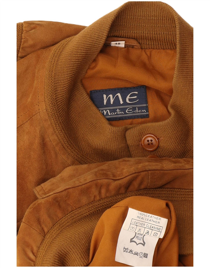 Martin Eden muška bomber jakna od brušene kože IT 48 srednje smeđe kože