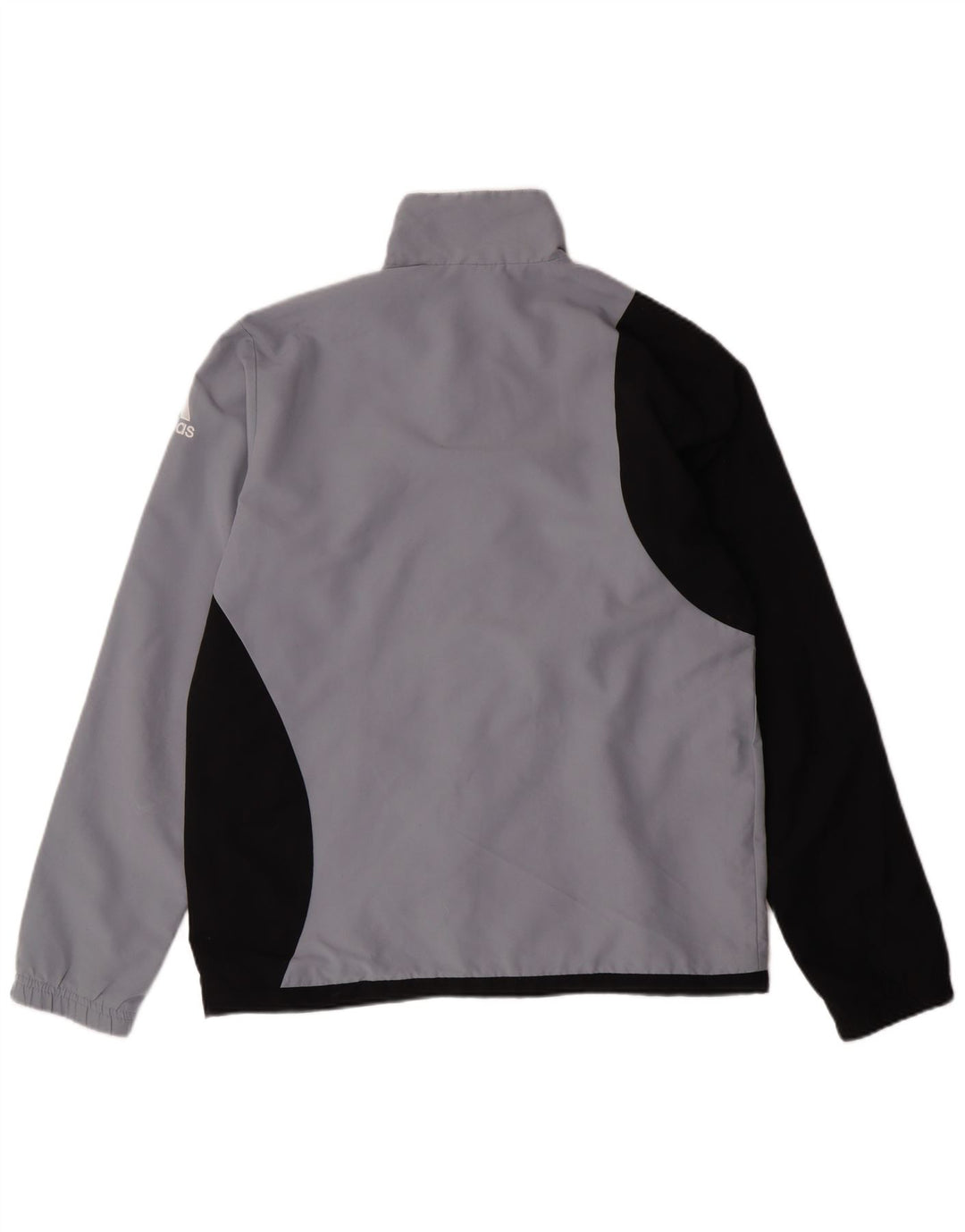 ADIDAS Boys Rain Jacket 15-16 Years Blue Colourblock Polyester