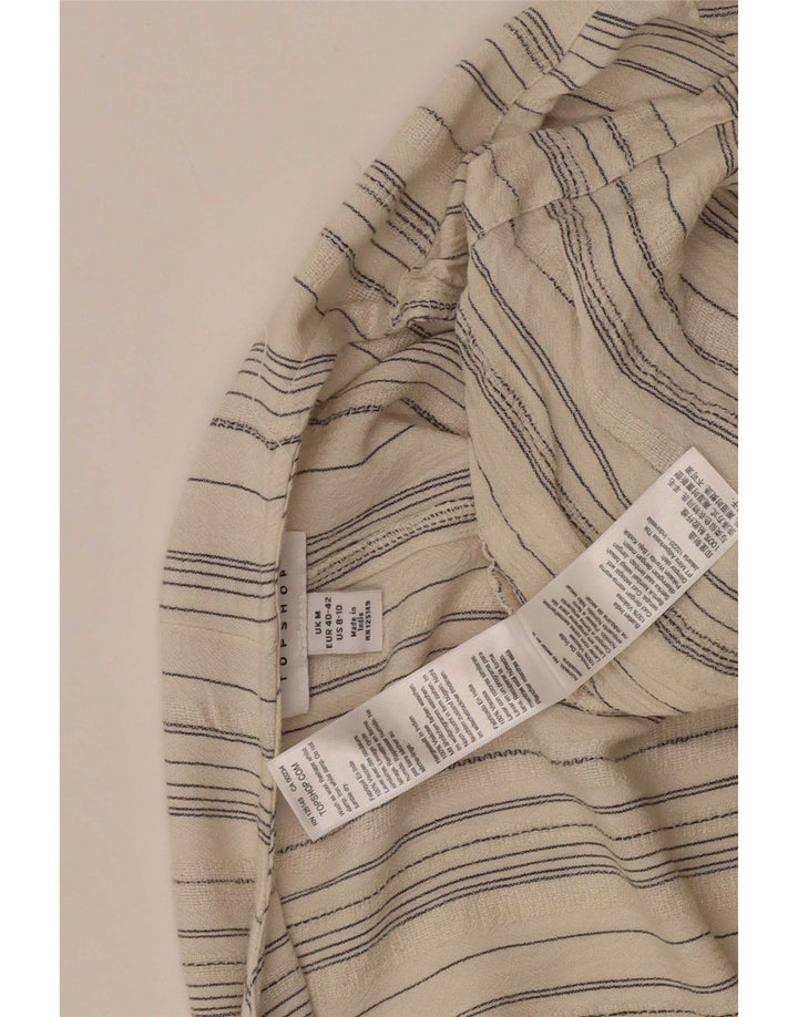 Topshop ženski kombinezon UK 12 srednje bež prugasta viskoza