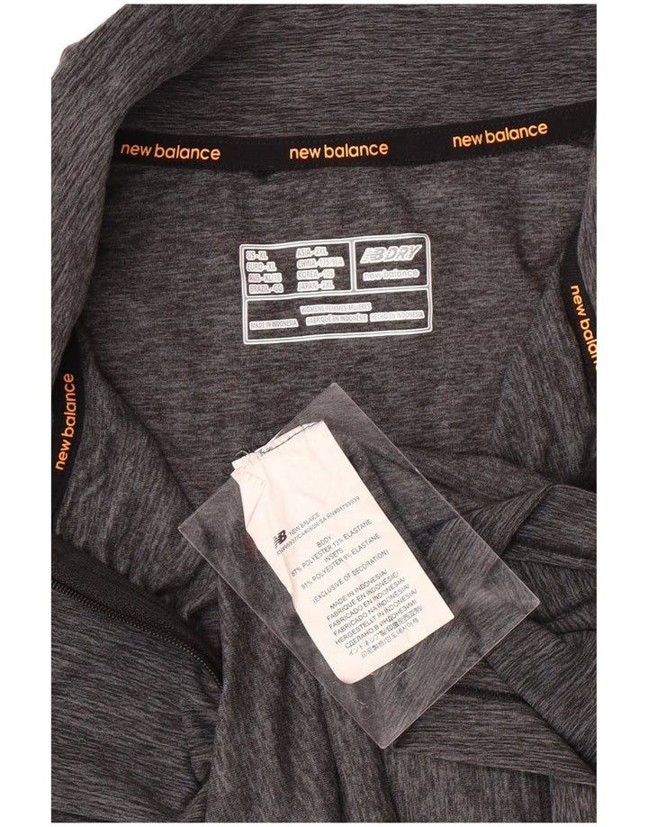 NEW BALANCE Ženska pulover trenirka s patentnim izrezom Top UK 18 XL siva s pjegama