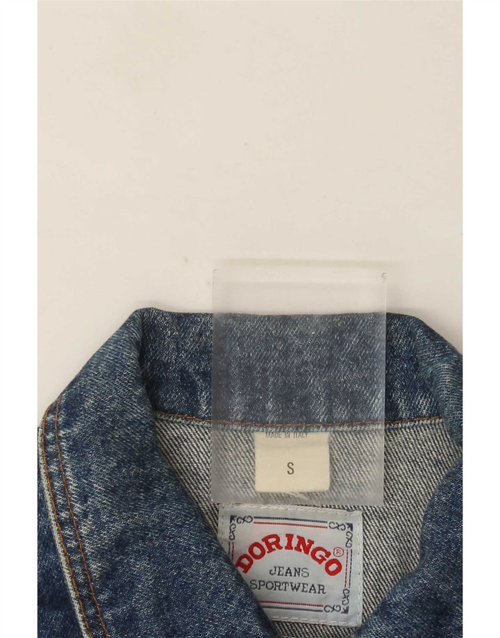 Doringo ženska jakna od kratkog trapera UK 10 Small Blue Cotton