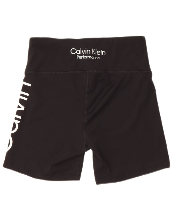 Calvin Klein Ženske kratke sportske hlače s grafičkim motivima UK 12 Srednji crni poliester