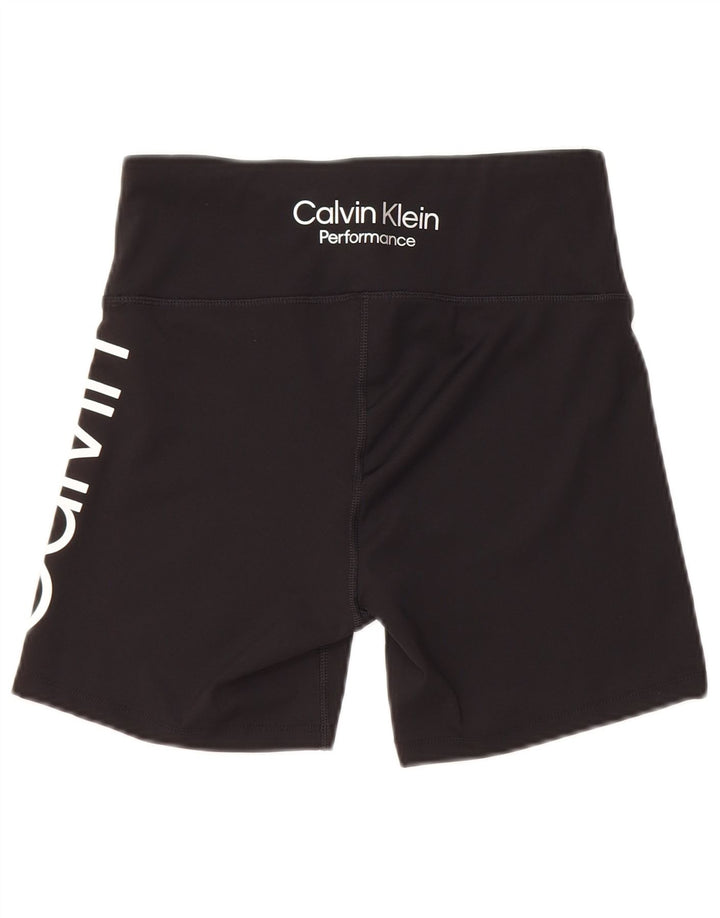 Calvin Klein Ženske kratke sportske hlače s grafičkim motivima UK 12 Srednji crni poliester